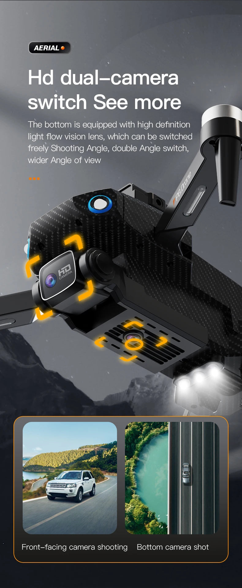 P8 Pro GPS Drone - 2023 Brushless 4K Dual Camera WIFI Quadcopter Five-Sided Intelligent Obstacle Avoidance Helicopter Toy 44 P8 Pro GPS Drone, aerial hd dual-camera switch see more the bottom is