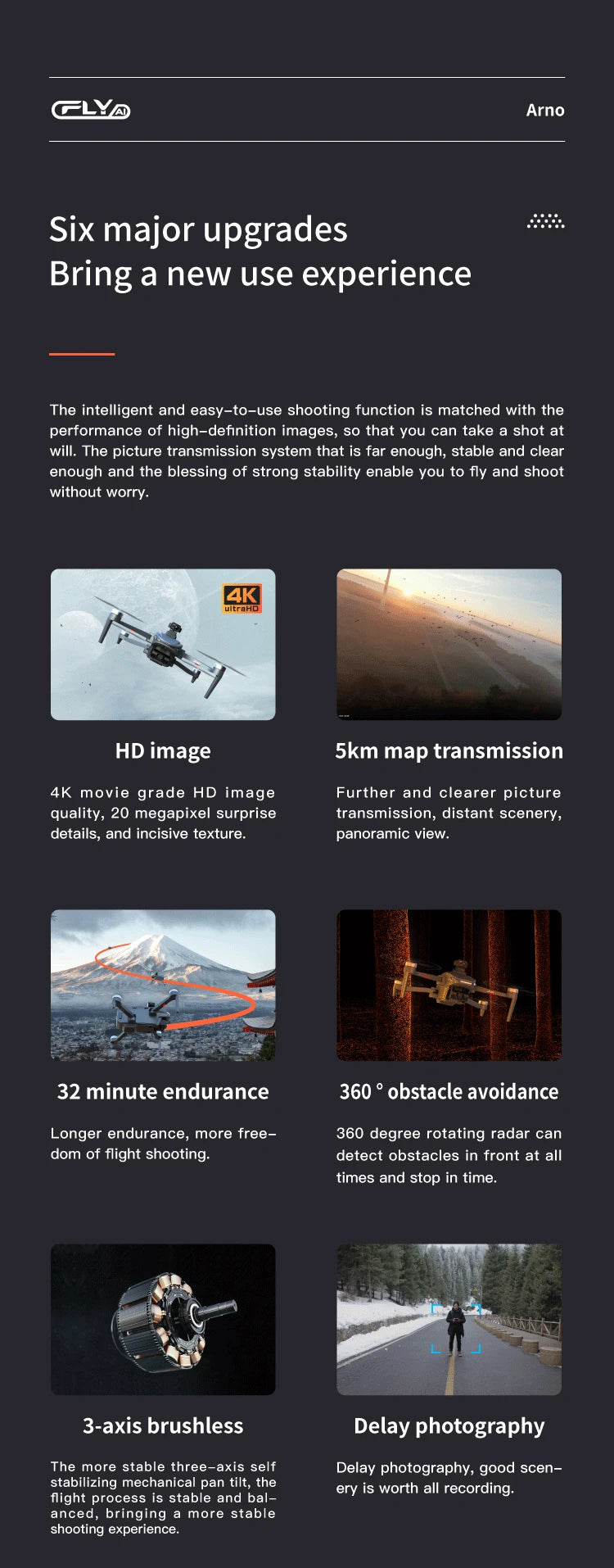 C-FLY Arno SE MAX Drone - Profesional 4K HD Camera 3-Axis Micro Gimbal 5G Wifi GPS Drone With HD Camera FPV Brushless Foldable RC Quadcopter Professional Camera Drone 44 C-FLY Arno SE MAX Drone, picture transmission system that is far enough, stable and clear enough and the blessing of strong stability enable