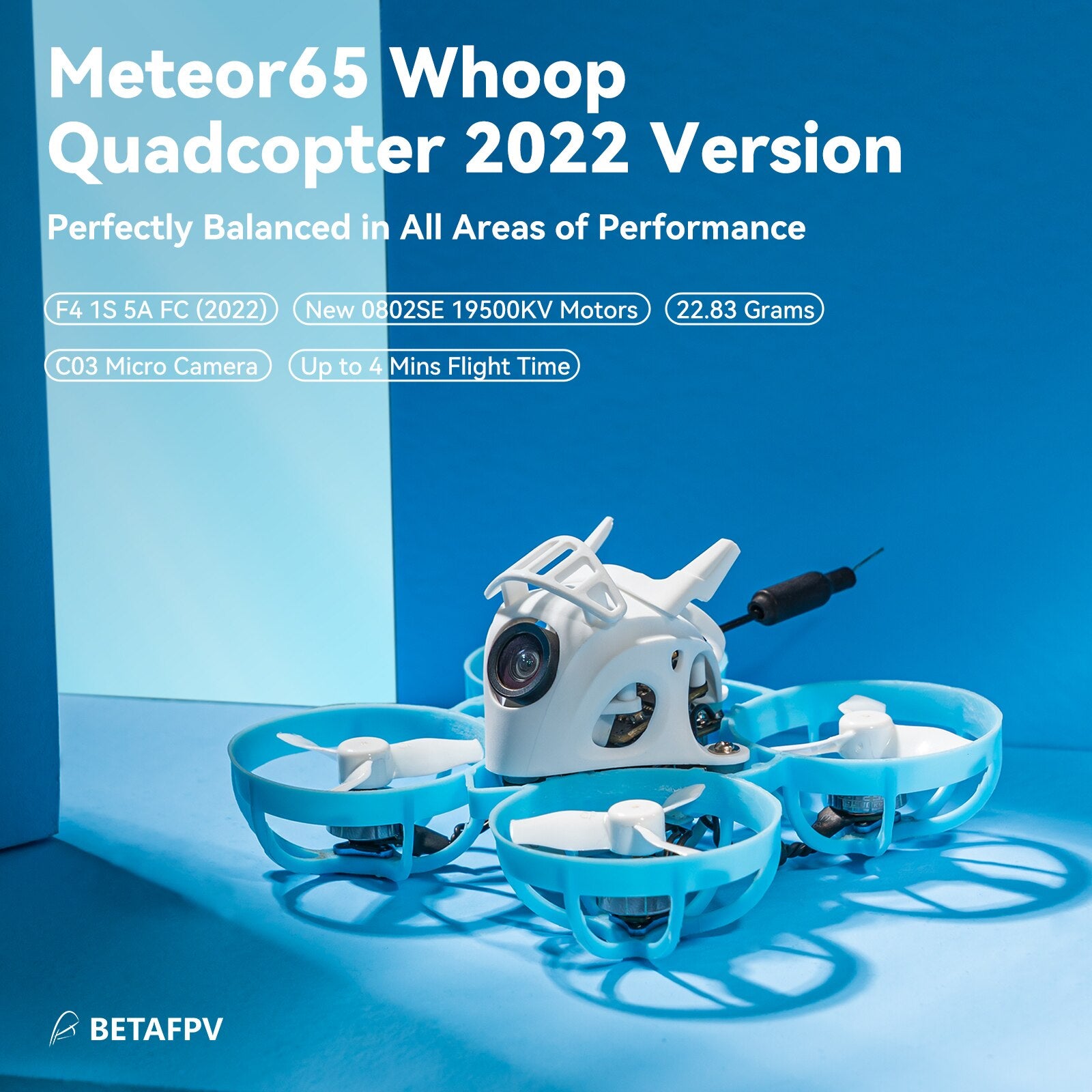 BETAFPV Meteor65 2022 Version, Meteor65 Whoop Quadcopter 2022 Version Perfectly Balanced in All