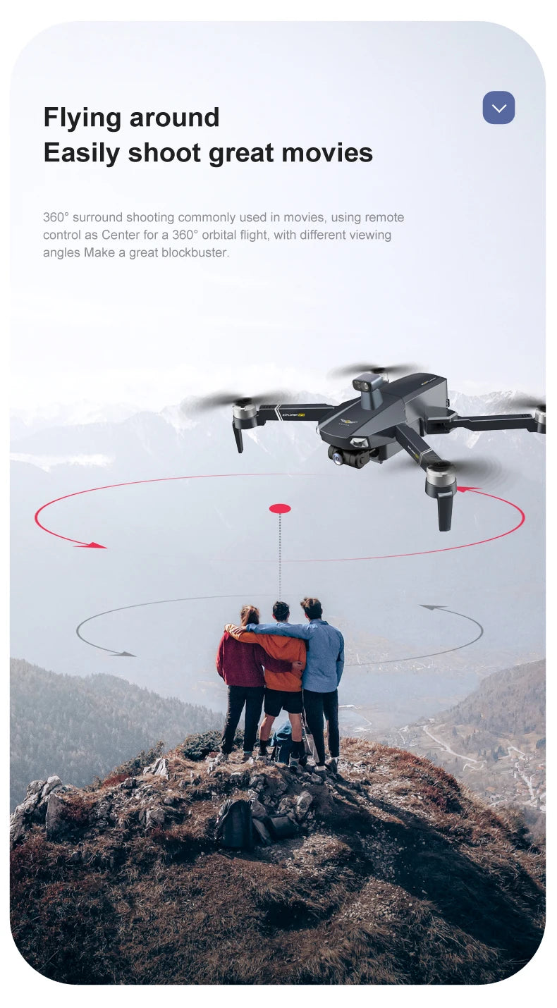 8819 pro Drone, Easily shoot great movies 360" surround shooting commonly used in movies 