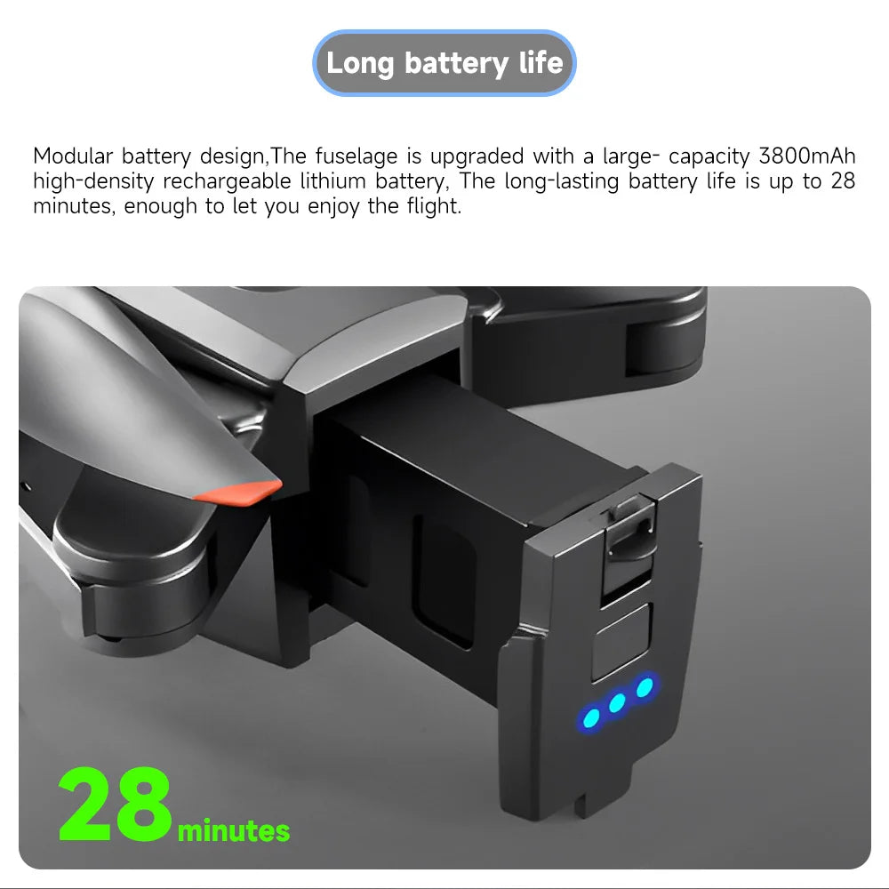 RG106 /RG106 Pro Drone - Camera 4K HD GPS Profesional Obstacle avoidance With 3Axis Brushless 8K HD RC Helicopter 5G WiFi Fpv Quadcopter Professional Camera Drone 41 RG106 /RG106 Pro Drone, the fuselage is upgraded with large- capacity 380OmAh high-density recharge