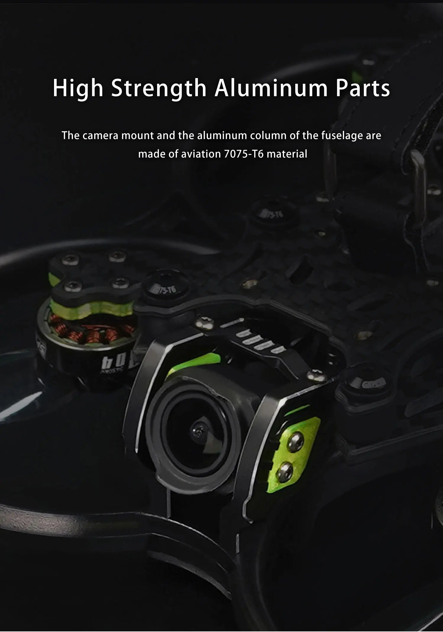 GEPRC Cinebot30 FPV Drone HD O3 System 6S 2450KV VTX O3 Air Unit 4K 60fps Video 155 Wide-angle RC FPV Quadcopter Freestyle Drone 13 GEPRC Cinebot30 FPV Drone, the camera mount and the aluminum column of the fuselage are made of aviation 7075-T