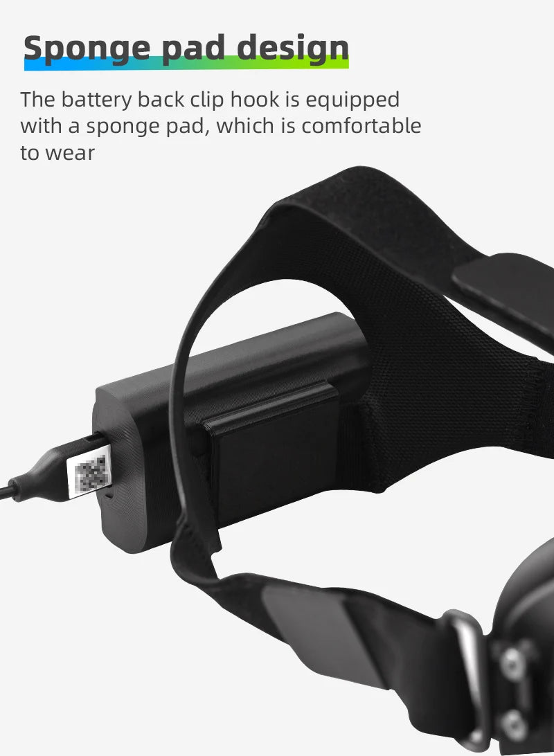 Avata Goggles 2 Eye Mask, sponge design The battery back clip hook is equipped with a sponge pad, which is comfortable to