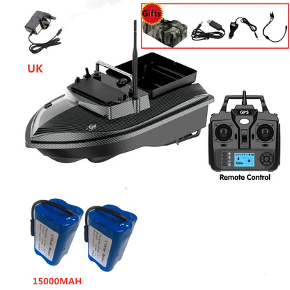 Tccicadas V060 GPS Fishing Bait Boat, 500M RC Distance, 160 Positions, 2kg Single Hopper, Auto Return, Dual Motors, CE