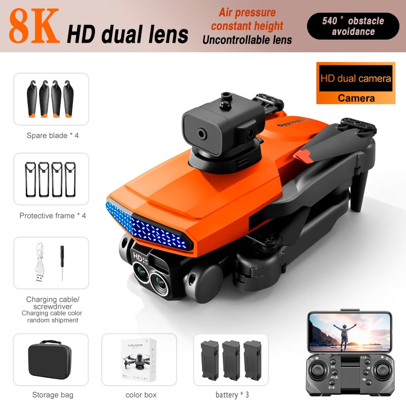 D6 Drone, Air pressure 540 obstacle 8K HD dual lens Uncontrollabie lens avoidance HD dual