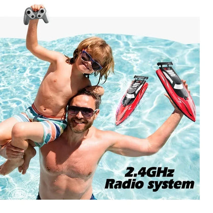 Gowinbaby RC Boat 2.4GHz Dual‑Motor Waterproof Speedboat, 20 KM/H, 33CM, 50M Control Distance