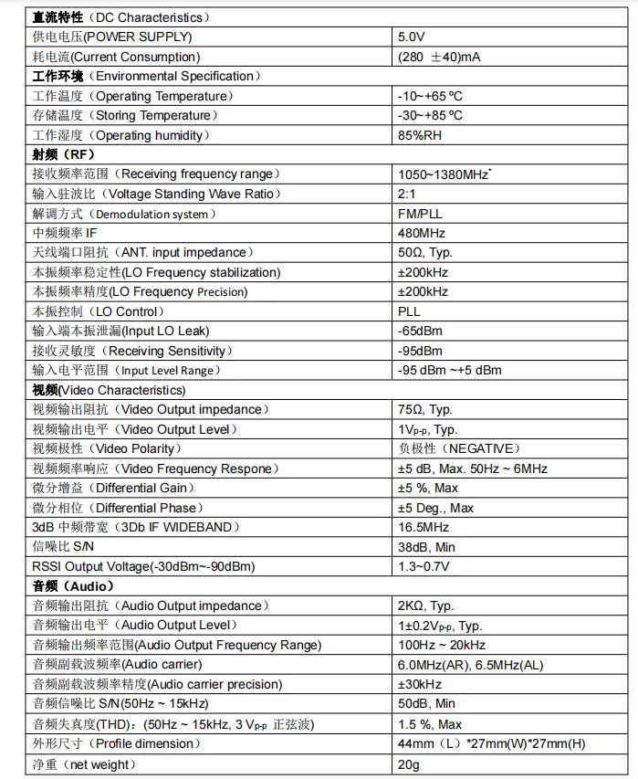1.2G 0.1mW/25mW/200mW/800mW VTX & VRX, 'p4 (net weight) 20g 1Vee Deg _ carrier