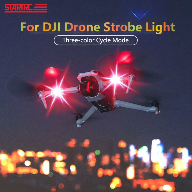 Lumière stroboscopique STARTRC pour drone, 6 LED, visibilité 5 km — Feux clignotants pour DJI Mini 4 Pro/Air 3/Mini 3/2/Air 2S