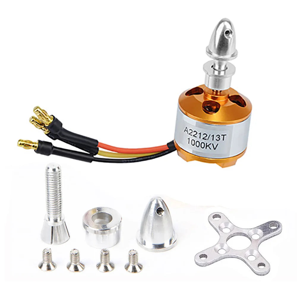 New Brushless Motor A2212 2212 1000KV/1400KV/2200KV 40A ESC 6035/8060/1060 Propeller SG90 9G Servo for RC Fixed Wing Helicopte 26 New Brushless Motor, efficiency current: 4-10A (>75%) Current capacity: 12A/60s No