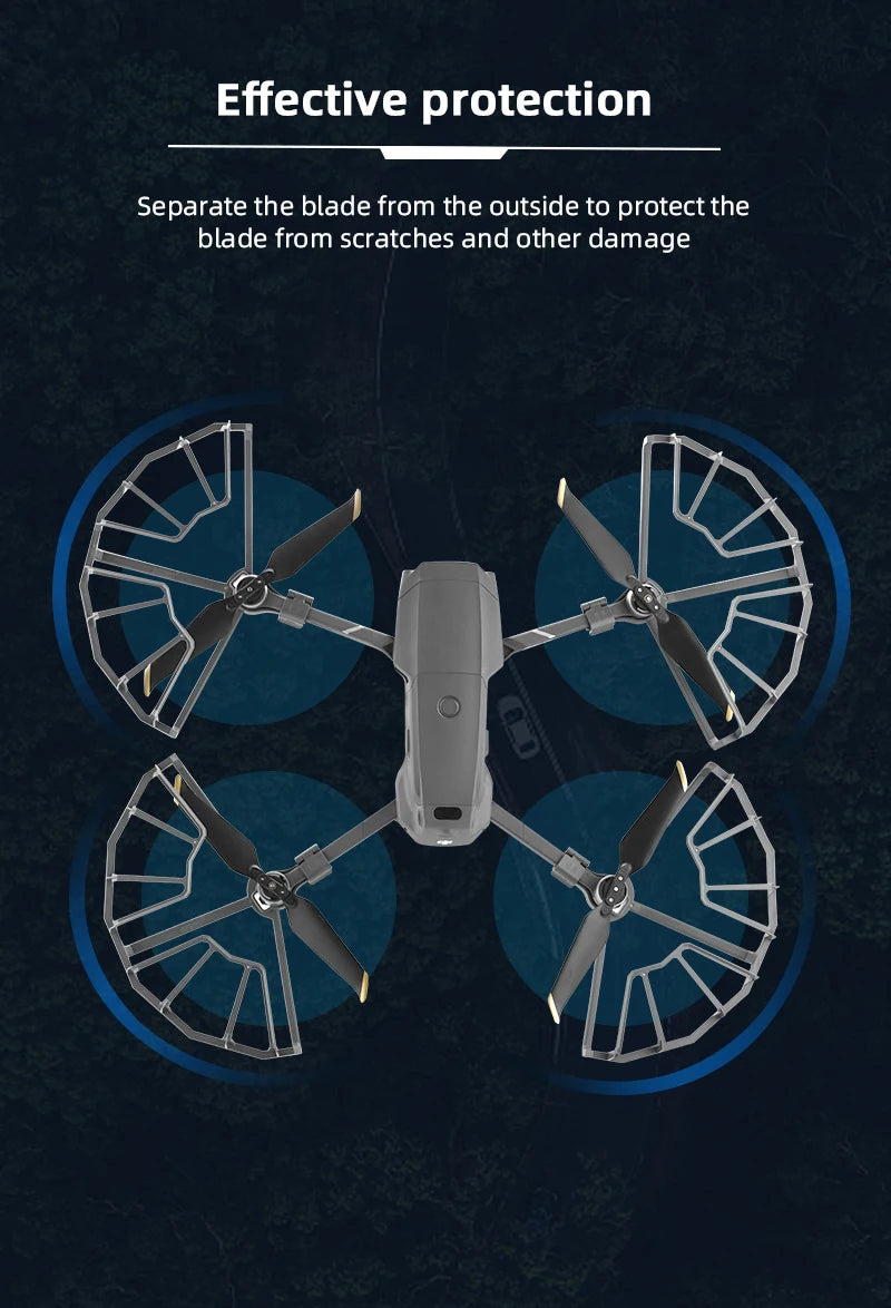 Propeller Guard for DJI Mavic 2 Pro Zoom Drone Blade Protector Cage Cover with Height Extender Landing Gear Drone Accessories 19 Propeller Guard, Effective blade protection Separate blade from outside to protect blade from scratches and other damage