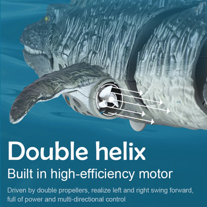 2.4G RC Boat Mosasaurus Remote Control Dinosaur, 40×14.5×8cm Waterproof Electric Toy, 3.7V, 50m Range | kelaton