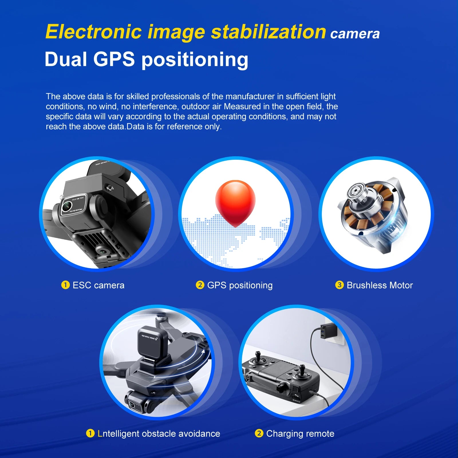 S109 GPS Drone - 4K HD WIFI FPV Drone 1080P Camera Height Hold RC Foldable Quadcopter Dron Rc Helicopter Drone Gift Toy Professional Camera Drone 16 S109 GPS Drone, the above data is for skilled professionals of the manufacturer in sufficient light conditions, no wind, no