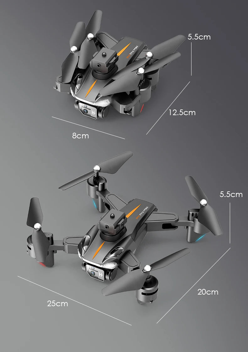 P11S Drone - 8K HD Camera 360 Obstacle Avoidance FPV MINI Aerial Photography Helicopter Professional Foldable Quadcopter Toy 45 P11S Drone, 5.5cm 12.scm 5.ssm 2o