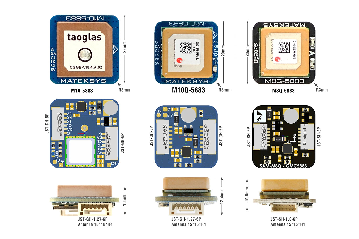 MATEK M10Q-5883 - Mateksys GPS, E88S-Olw E889-QWN SXSXALV