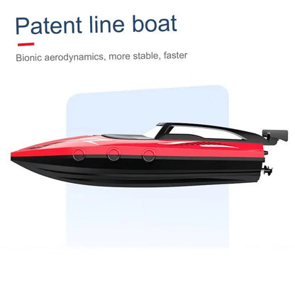 Kmoist 2.4GHz RC Boat, Bionic aerodynamics for stable, fast patent line boat.