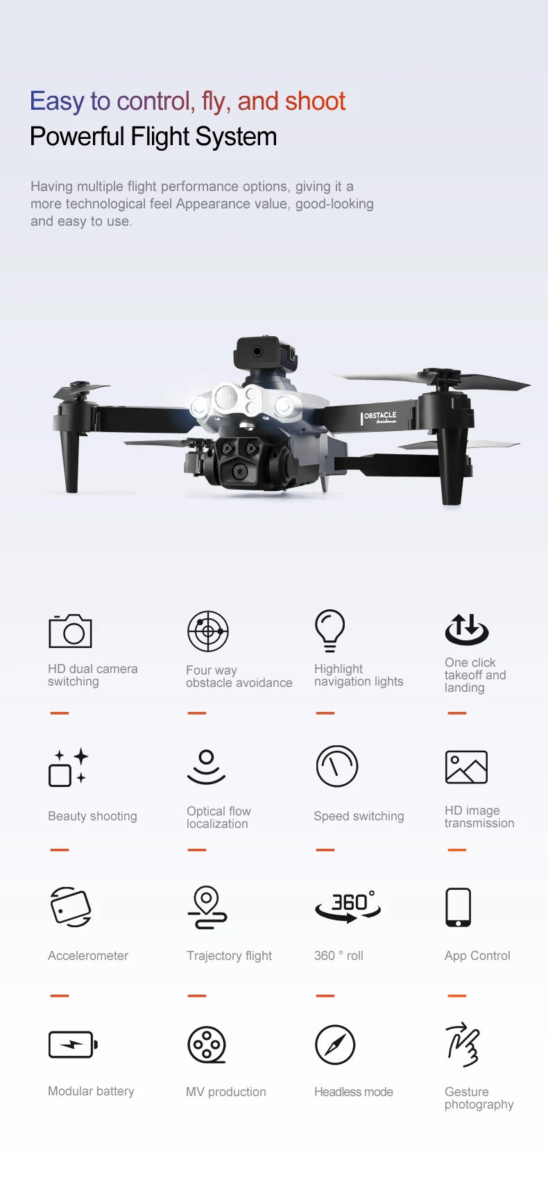 LU200 Drone, easy to control, fly, and shoot powerful flight system having multiple flight
