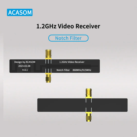 Penapis Notch VRX TBS 1.2GHz 1.3GHz yang serasi (868/915 MHz) meningkatkan penerimaan video untuk penerima video 1.2-1.3GHz