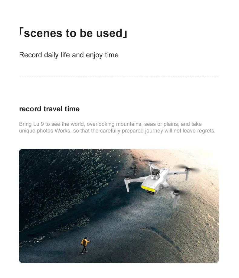 LU9 Max GPS Drone, bring Lu 9 to see the world, overlooking mountains seas or plains . take