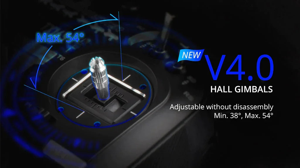 Max. 540 NEW V4,0 HALL GIMBALS Adjustable without disa