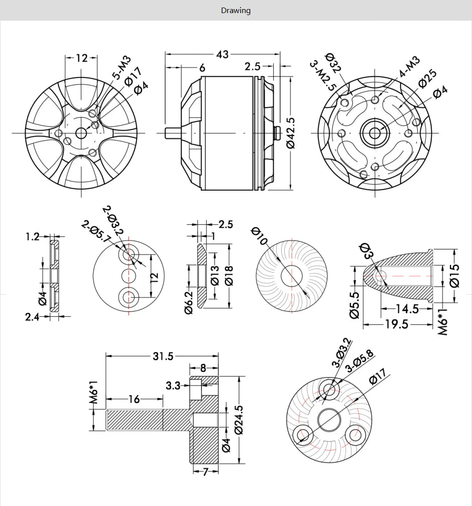 T-motor MN3515 KV400 Outrunner Brushless Motor 2.8KG Thrust For Multicopter Aircraft Boats Planes Helicopter MultiRotor Drones 14 T-motor MN3515 KV400 Outrunner Brushless Motor SPECIFIC