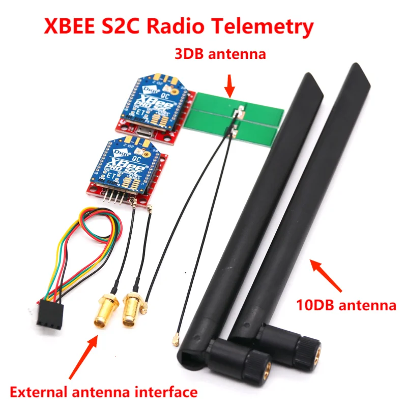 3DR Radio V5 Telemetry, XBEE S2C Radio Telemetry 3DB antenna 1ODB antenna External antenna