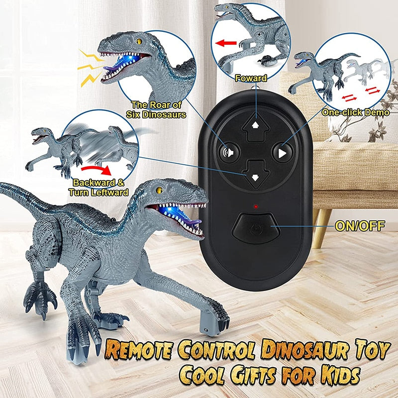 Electric Walking Remote Controlled Spray Dinosaur - Robot RC Toys Simu ...