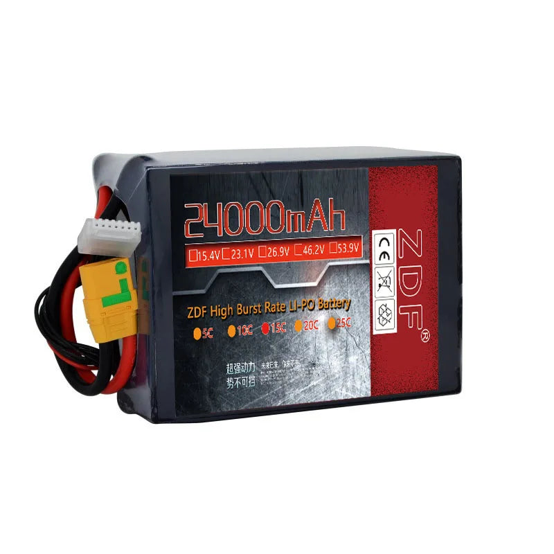 ZDF New High Energy Density 6S 23.1V 12000mAh 14000mah 18000mah 22000mah 28000mAh 31000mAh 42000mah 15C Solid State Battery Agriculture Drone Battery 10 [726.9v 46,2v 0J53.9v ZDF High