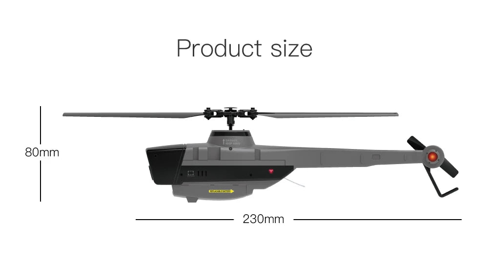 C128 2.4G RC Helicopter, simple 4-channel design, ultra-stable flight with 6-axis gyro