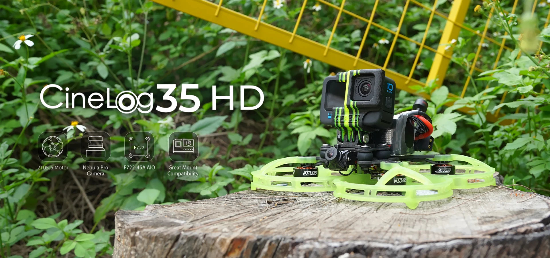 GEPRC CineLog35 FPV Drone - HD VISTA Nebula Pro 6S Cinewhoop F722-45A SPEEDX2 Altitude Durable RC FPV Quadcopter Freestyle Drone 8 GEPRC CineLog35 FPV Drone, Cinelog35 HD F722 OSS_ 2105.5 Motor Nebula F72