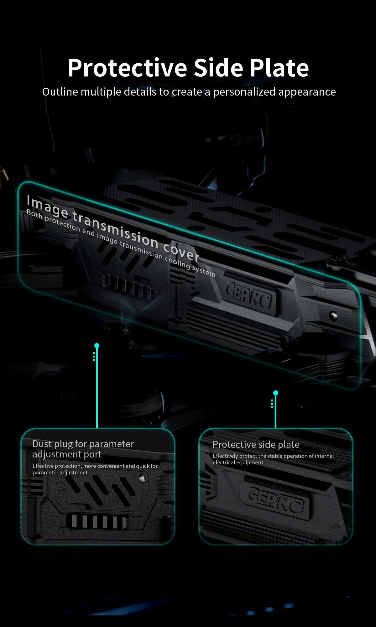 GEP-MOZ7 Frame 7Inch Parts Propeller Accessory, CEPRQ GEPRO is a leading provider of electrical protection and image transmission cover cooling