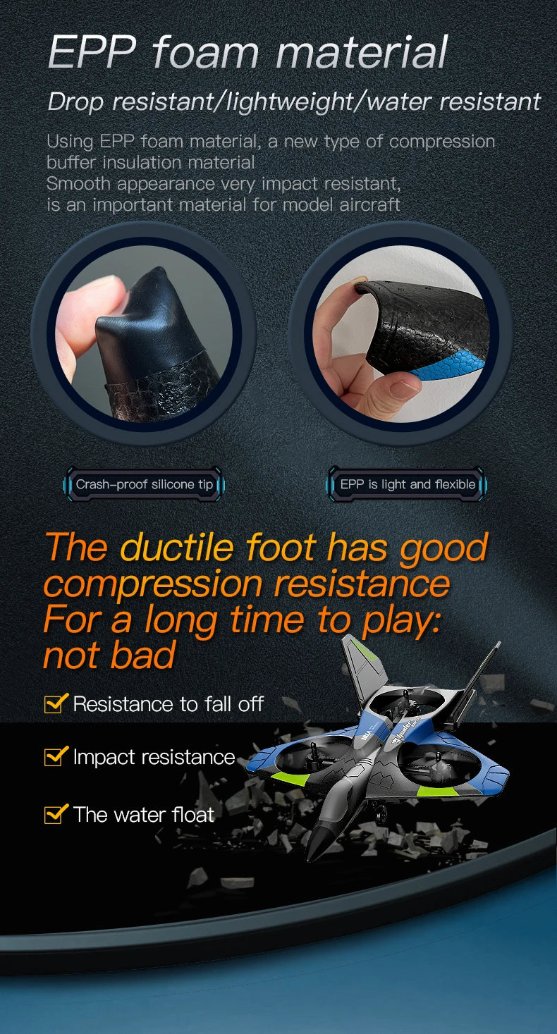 V27 Rc Foam Plane, EPP foam material is a new type of compression buffer insulation material . ductile