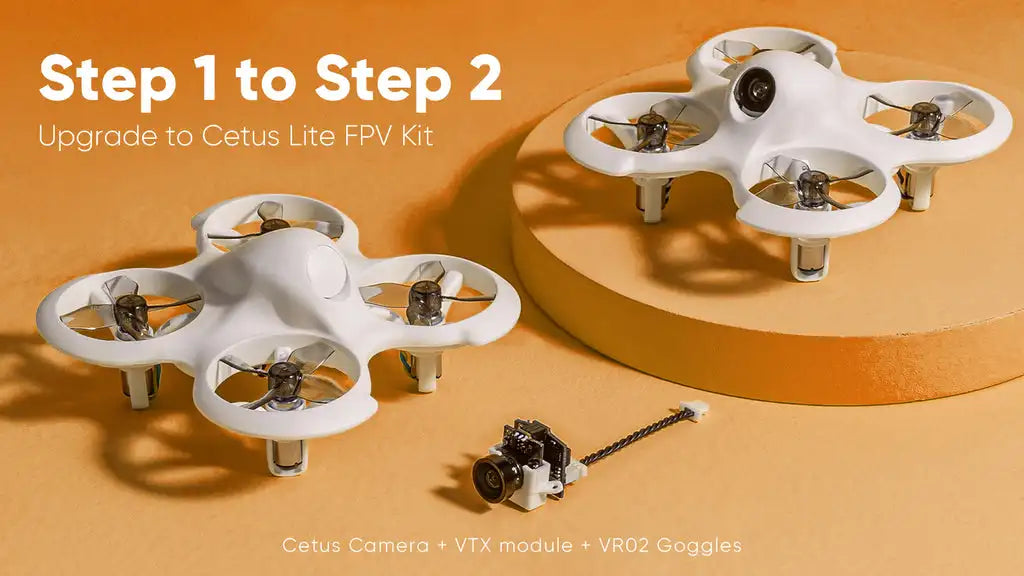 Cetus Lite FPV Kit includes VR02 goggles and VTX and
