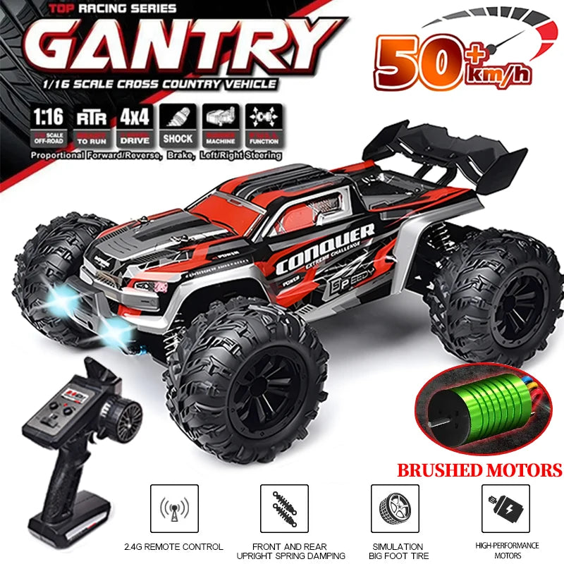 WLtoys 16102 1:16 Rc Car, WLtoys 16102 RC car with 4WD, high speed and LED lights.