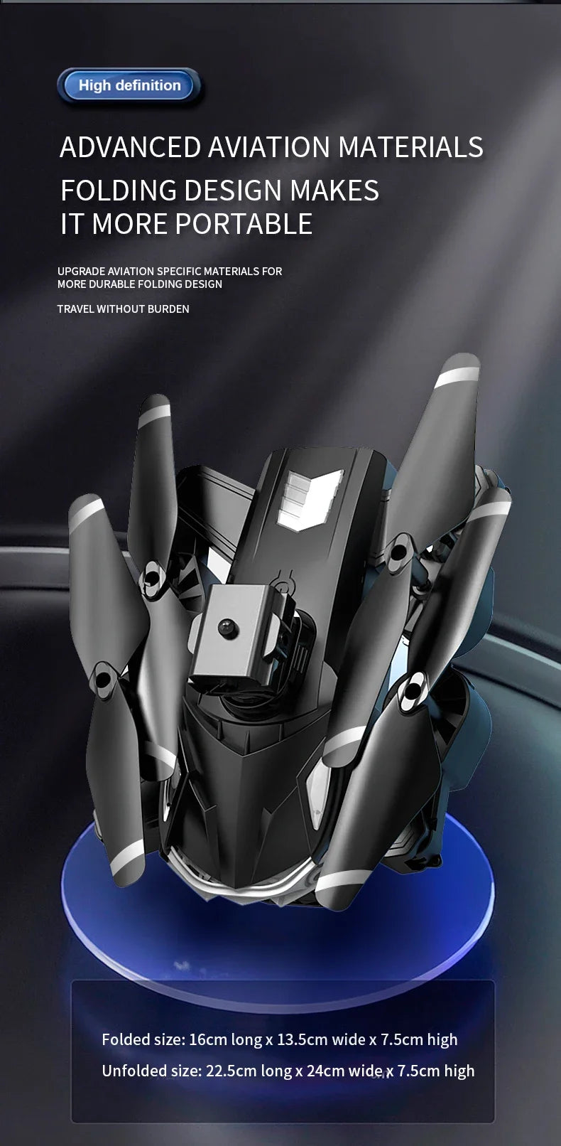 109L Drone, high definition advanced aviation materials folding design makes it more portable upgrade aviation specific