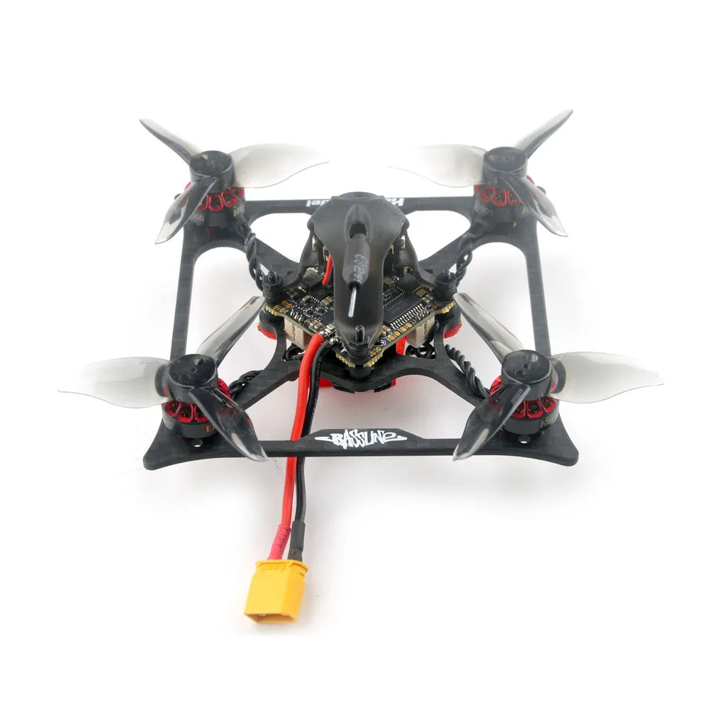 HappyModel Bassline - 2S 2inch Micro FPV Toothpick Drone X12 5in1 AIO Flight Controller 2.4G ELRS 400mW EX1103 KV11000 90mm Frame 8 HappyModel Bassline, the range of the Bassline can vary depending on environmental factors and transmitter power