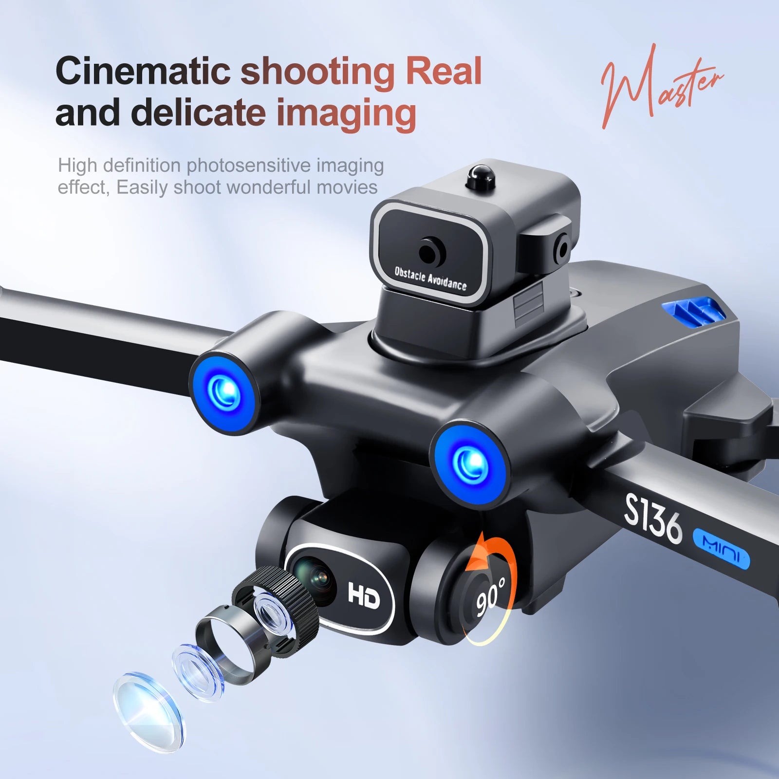 S136 GPS Drone, Cinematic shooting Real Madir and delicate imaging effect; Easily shoot wonderful movies Hd 90