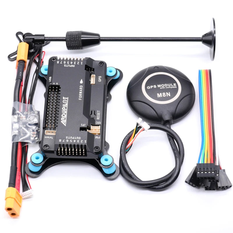 APM2.8 APM 2.8 flight controller Ardupilot +M8N GPS built-in compass +gps stand+shock absorber for RC Quadcopter Multicopter 19 the new version adopts US LP2985-3.3, 16V withstand voltage,
