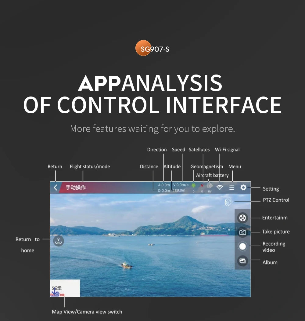 SG907S Drone, SG9O7-S APPANALYSIS OF CONTROL INTERF