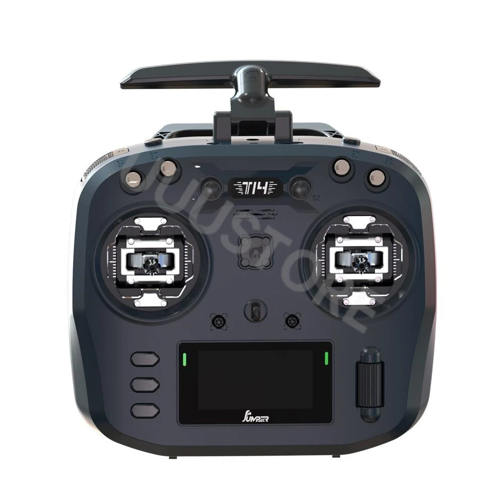 Jumper T14 Transmitter - 2.4GHz/915MHz 1W ELRS VS-M CNC Hall Sensor Gimbals 2.42" OLED Screen EdgeTX Radio Controller for FPV RC Racer Drone