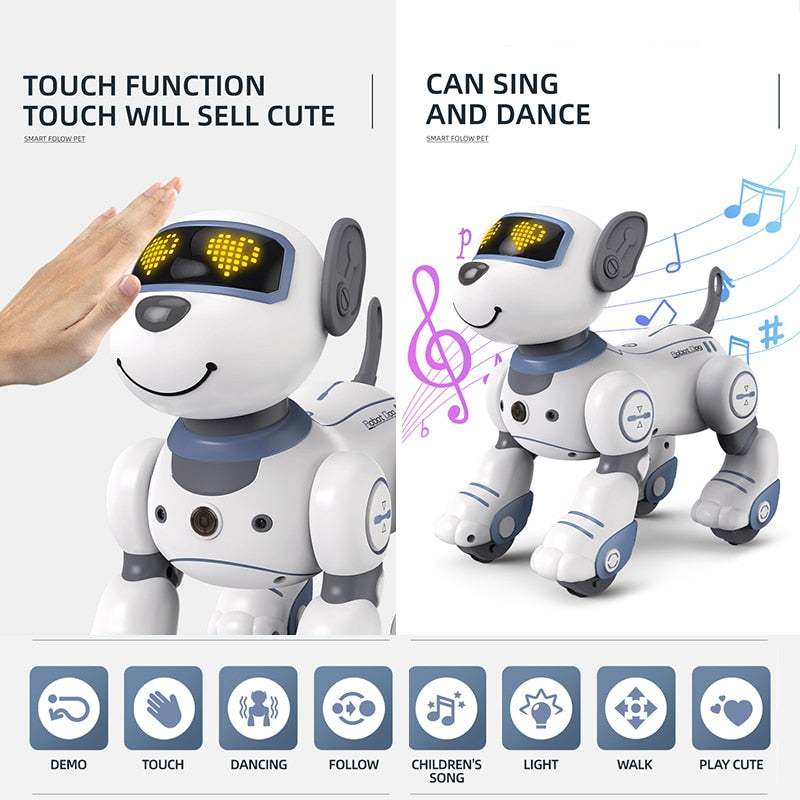 Remote Control Robot Dog Toy, RC Dog Programmable Smart