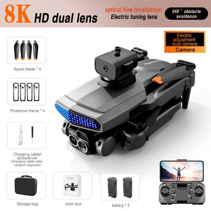 D6 Drone, optical flow localization 540 obstacle 8K HD dual lens Electric tuning lens avold