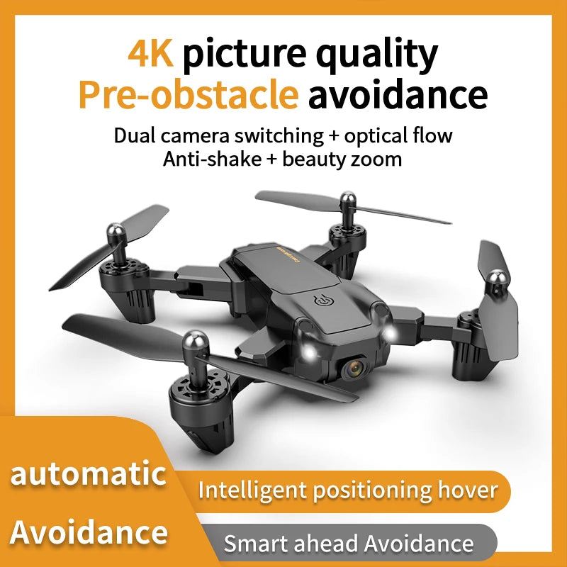 S27 Drone - RC Quadcopter Helicopter with 4K HD Camera Optical flow WIFI FPV Racing Dron Wide Angle Foldable Toy RTF 9 S27 Drone, 4k picture quality pre-obstacle avoidance dual camera switching