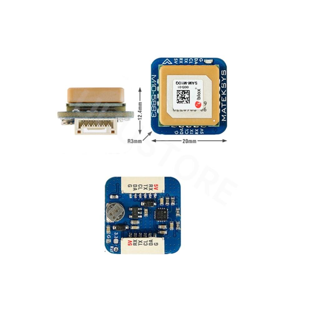 20X20mm MATEK M10Q-5883 GNSS GPS Module - Magnetic Compass QMC5883L M8 ...