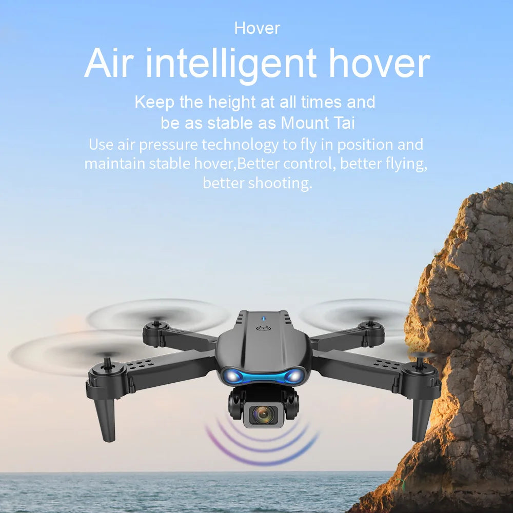 E99 Pro Drone With HD Camera - 4K Dual Camera 25 Minutes 200M Distance Headless Model Night Flying WIFI Foldable Drone 41 E99 Pro Drone With HD Camera, E99 Pro Drone, hover air intelligent hover the height at all times and be as stable as