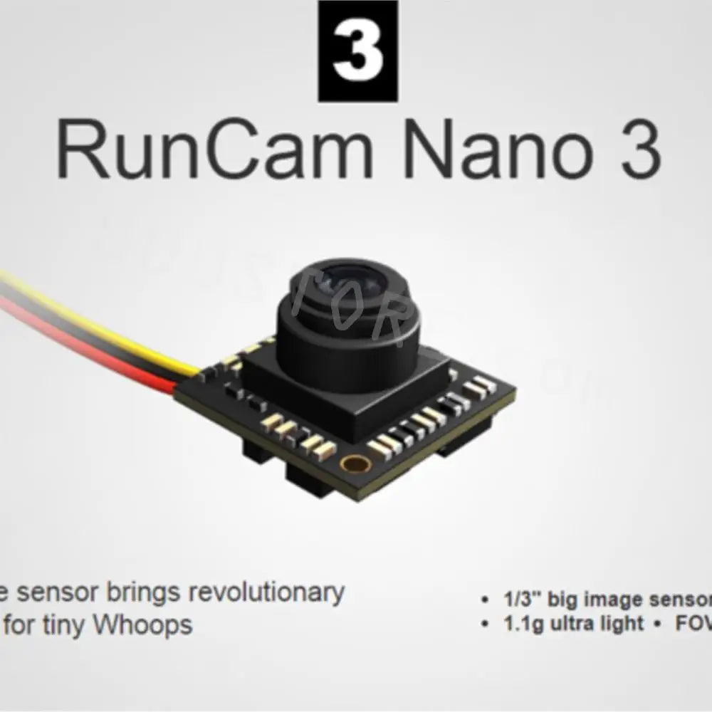 RunCam Nano 3 Analog Camera - 1/3'' 800TVL 1.1g Ultra Light FOV 160 Degree Wide Angle NTSC CMOS FPV Camera for RC FPV Drone 7 RunCam Nano 3 Analog Camera, 3 RunCam Nano 3 : sensor brings revolutionary 1/3" big image senson for Who