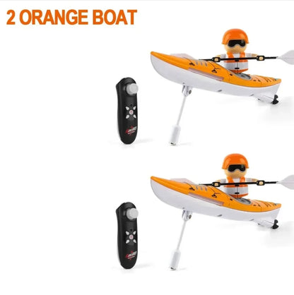 HC-810 RC Boat RTR, 2.4G 4CH, 15km/h, Brushed Motor, LED Lights, 360-degree Driving, Dual-Mode Paddle/Propulsion, Waterproof, 30m Range