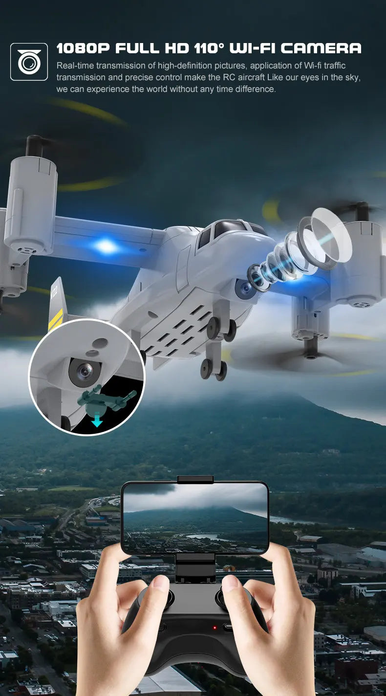 LM19 Drone, 1o8oP FULL HD 110' Wi-fi Canera Real-time transmission