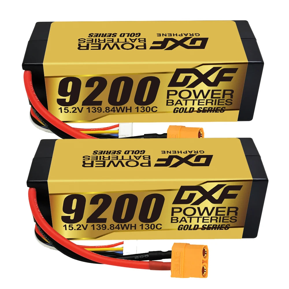 DXF 4S Lipo Battery 14.8V 15.2V 6500mAh 9200mAh - Gold Version Graphene Racing Series HardCase for RC Car BX Evader Truggy Buggy 37 DXF 4S Lipo Battery 14.8V 15.2V 6500mAh 9200mAh, DXF 4S Lipo Battery, friendly after-sales support and after- sales guarantee .