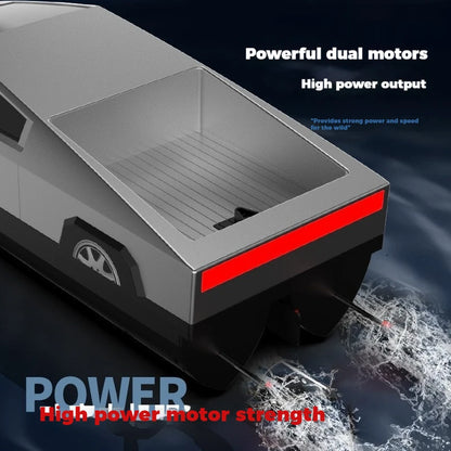 Cyberpunk 2.4GHz High‑Speed RC Boat, High-speed RC boat with dual motors, powerful output, waterproof, rechargeable.