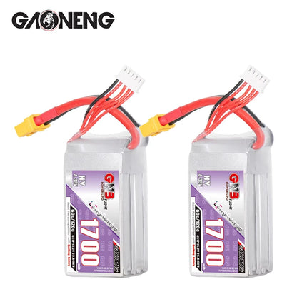 2Pcs GNB 4S HV 1700mAh 60C 120C LiPo Drone Battery